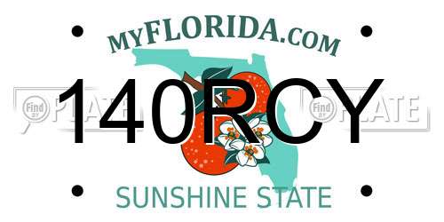 140RCY Florida License Plate