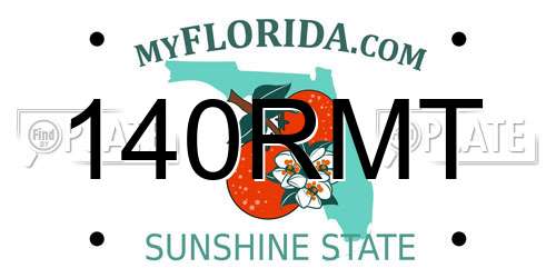140RMT Florida License Plate