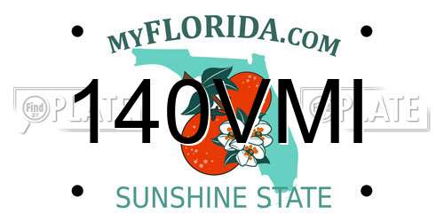 140VMI Florida License Plate