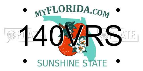 140VRS Florida License Plate