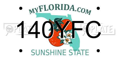140YFC Florida License Plate