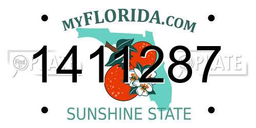1411287 Florida License Plate