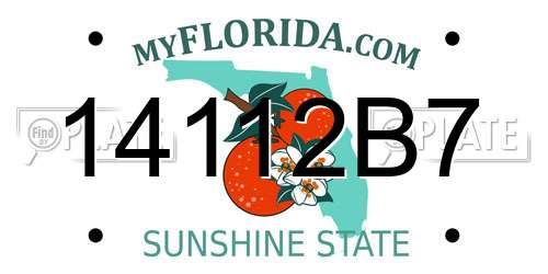 14112B7 Florida License Plate