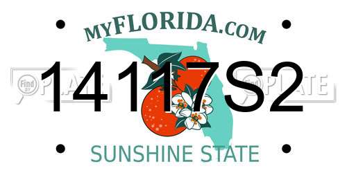 14117S2 Florida License Plate
