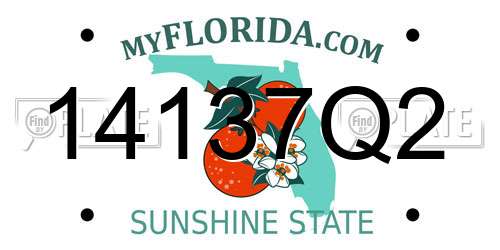 14137Q2 Florida License Plate