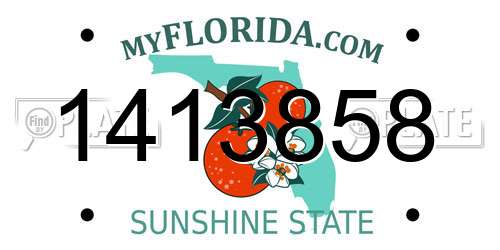 1413858 Florida License Plate