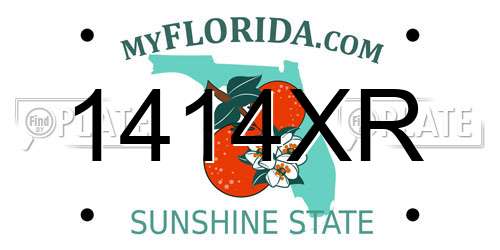 1414XR Florida License Plate