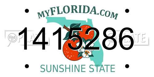 1415286 Florida License Plate
