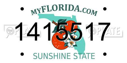 1415517 Florida License Plate