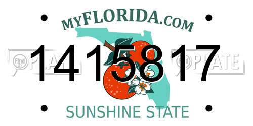 1415817 Florida License Plate