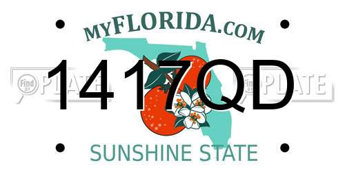 1417QD Florida License Plate