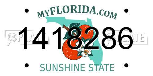 1418286 Florida License Plate