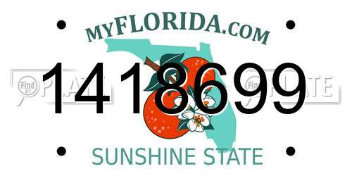 1418699 Florida License Plate