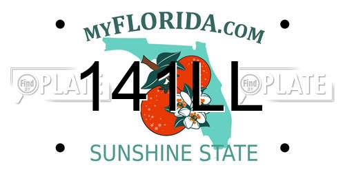 141LL Florida License Plate