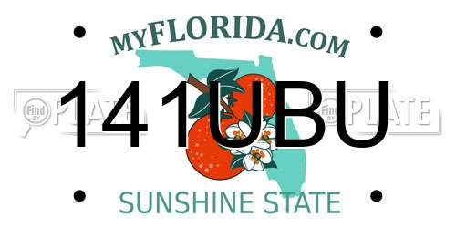 141UBU Florida License Plate