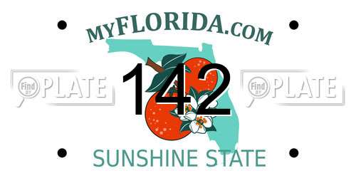 142 Florida License Plate