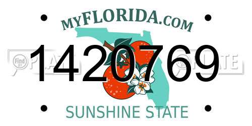 1420769 Florida License Plate