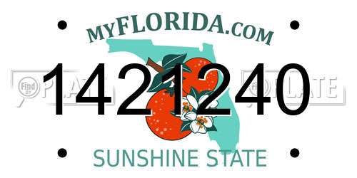1421240 Florida License Plate