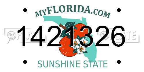 1421326 Florida License Plate