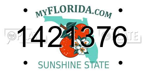 1421376 Florida License Plate