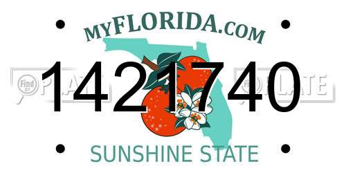 1421740 Florida License Plate