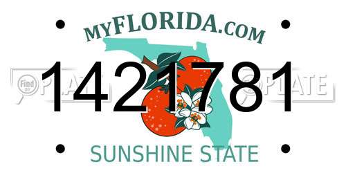 1421781 Florida License Plate