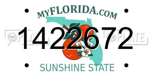 1422672 Florida License Plate