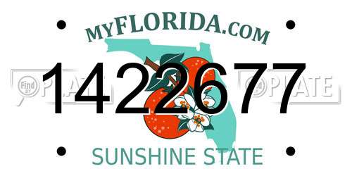 1422677 Florida License Plate