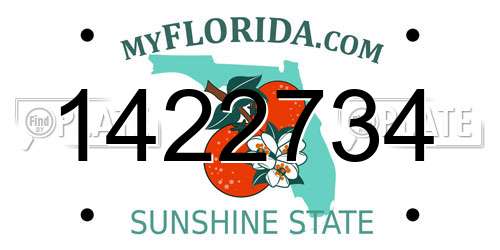 1422734 Florida License Plate