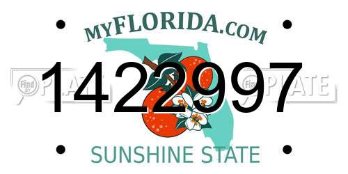 1422997 Florida License Plate