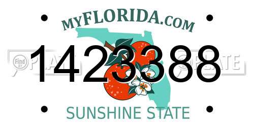 1423388 Florida License Plate