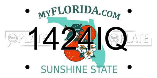 1424IQ Florida License Plate
