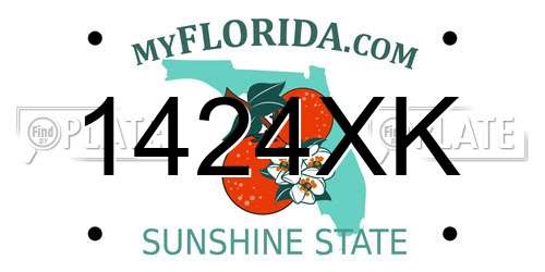 1424XK Florida License Plate