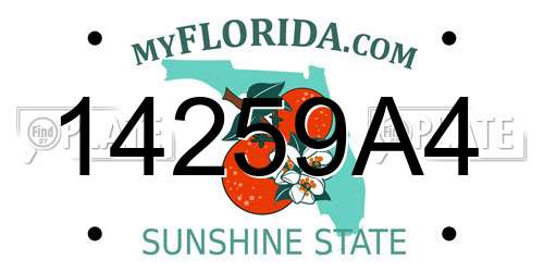 14259A4 Florida License Plate