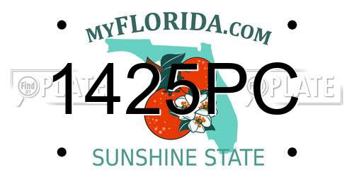 1425PC Florida License Plate