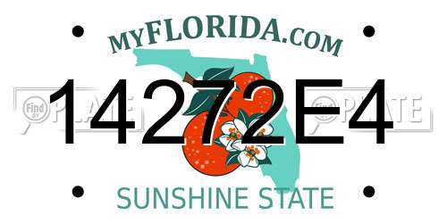 14272E4 Florida License Plate