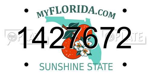 1427672 Florida License Plate