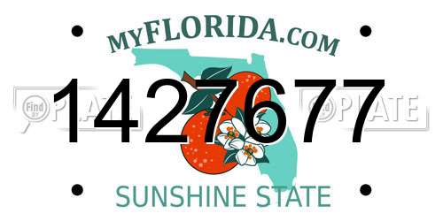1427677 Florida License Plate