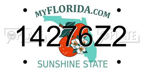 14276Z2 Florida License Plate
