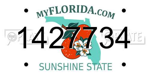 1427734 Florida License Plate