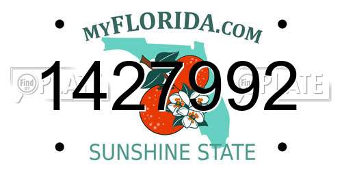 1427992 Florida License Plate