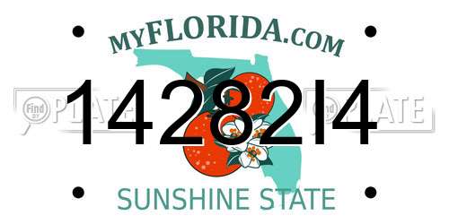 14282I4 Florida License Plate