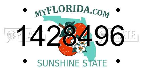 1428496 Florida License Plate