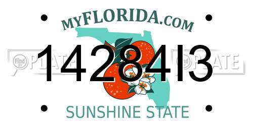 14284I3 Florida License Plate