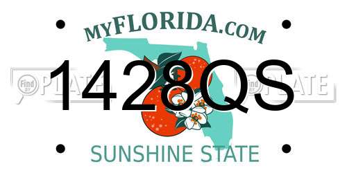 1428QS Florida License Plate