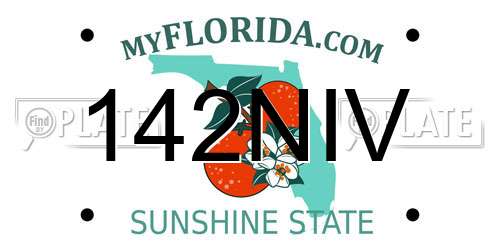 142NIV Florida License Plate