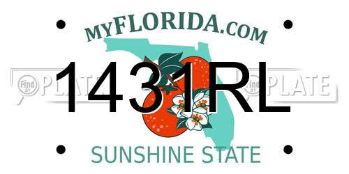 1431RL Florida License Plate