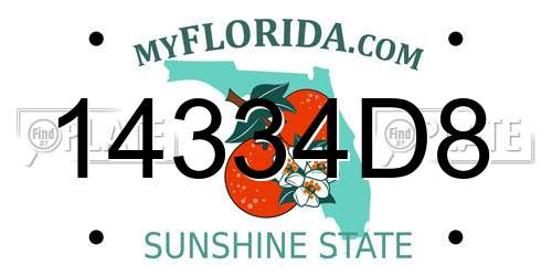 14334D8 Florida License Plate