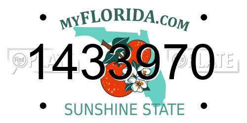 1433970 Florida License Plate