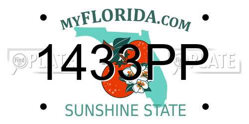 1433PP Florida License Plate